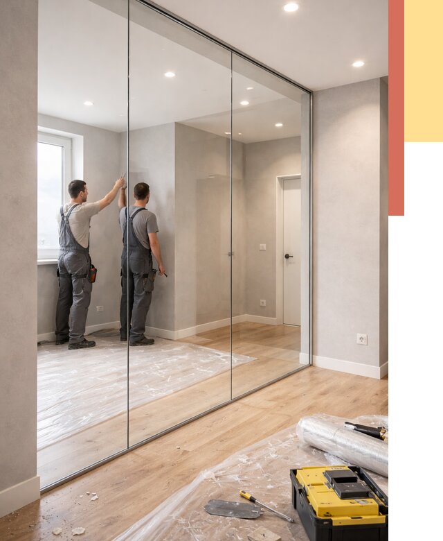 Безрамные стеклянные перегородки в Костроме — монтаж от 9699 руб. | ОТДЕЛОЧНИК-Кст