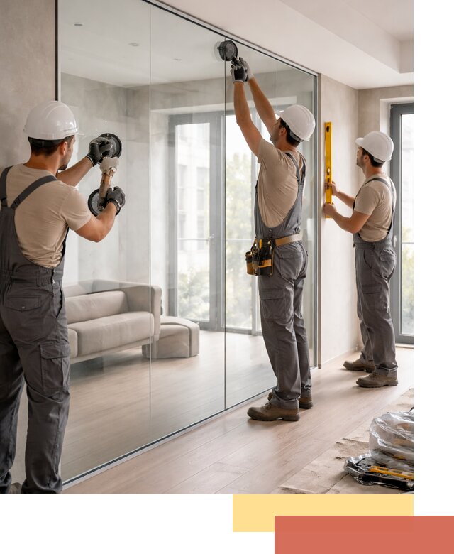 Перегородки из закаленного стекла в Костроме для офисов и квартир