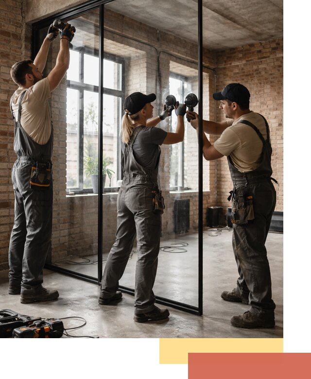 Стеклянные перегородки лофт — изготовление и монтаж в Костроме