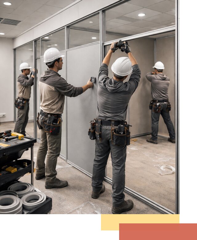 Мобильные офисные перегородки под ключ в Костроме