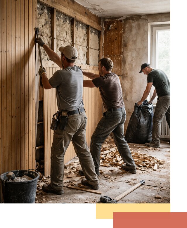 Демонтаж вагонки и вывоз материалов в Костроме