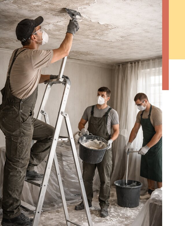 Удаление побелки с потолка в Костроме от 2552 руб. быстро и недорого | ОТДЕЛОЧНИК-Кст