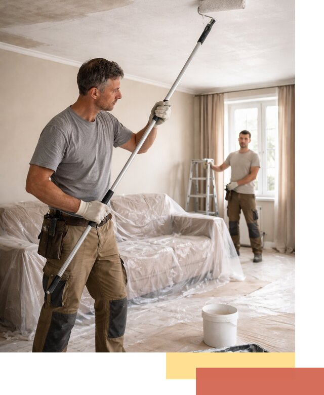 Грунтовка потолка в Костроме — подготовка под покраску и отделку