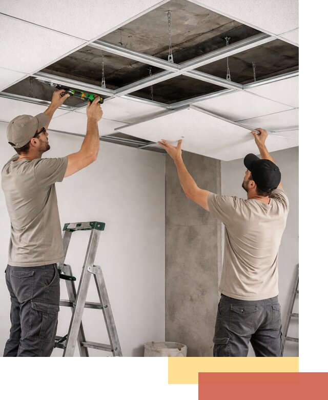 Монтаж потолка Армстронг под ключ в Костроме