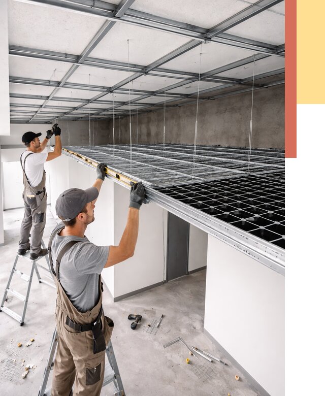 Монтаж потолка грильято в Костроме от 459 руб./м² — быстрая сборка под ключ | ОТДЕЛОЧНИК-Кст