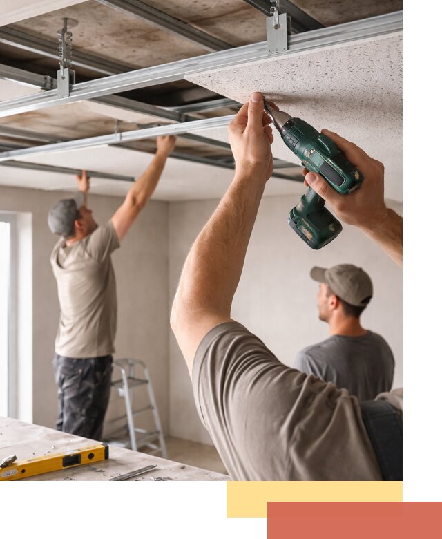 Монтаж акустического потолка в Костроме под ключ