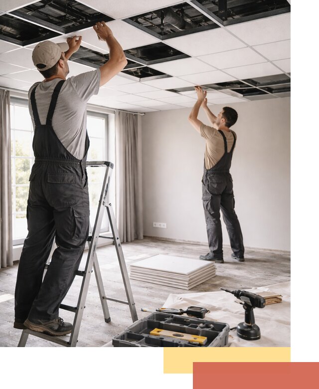 Замена плит подвесного потолка в Костроме быстро и качественно