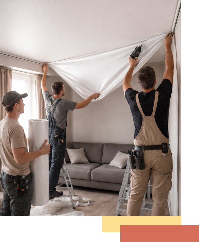 Монтаж сатинового натяжного потолка в Костроме качественно и быстро