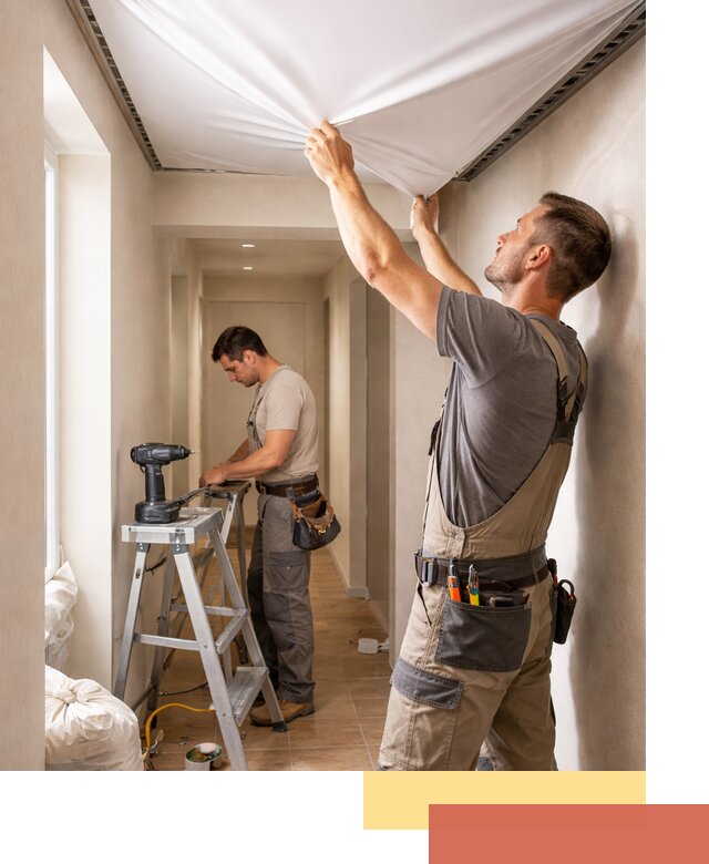 Монтаж натяжного потолка в прихожей в Костроме