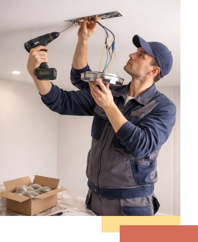 Установка люстры в натяжной потолок в Костроме