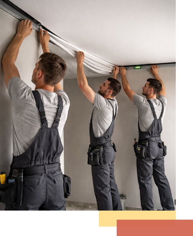 Теневые натяжные потолки в Костроме: монтаж и отделка быстро и качественно