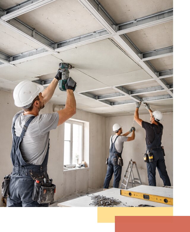 Кессонный потолок из гипсокартона под ключ в Костроме