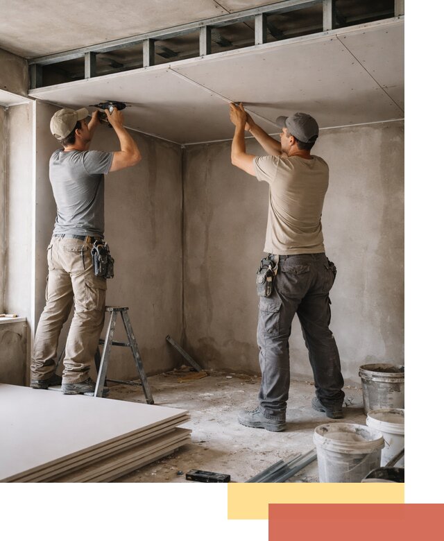 Короб из гипсокартона на потолке под ключ в Костроме