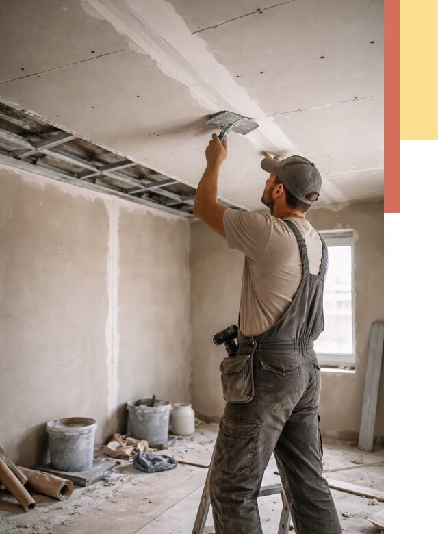 Ремонт потолка из гипсокартона в Костроме от 664 руб./м² — быстро и недорого | ОТДЕЛОЧНИК-Кст