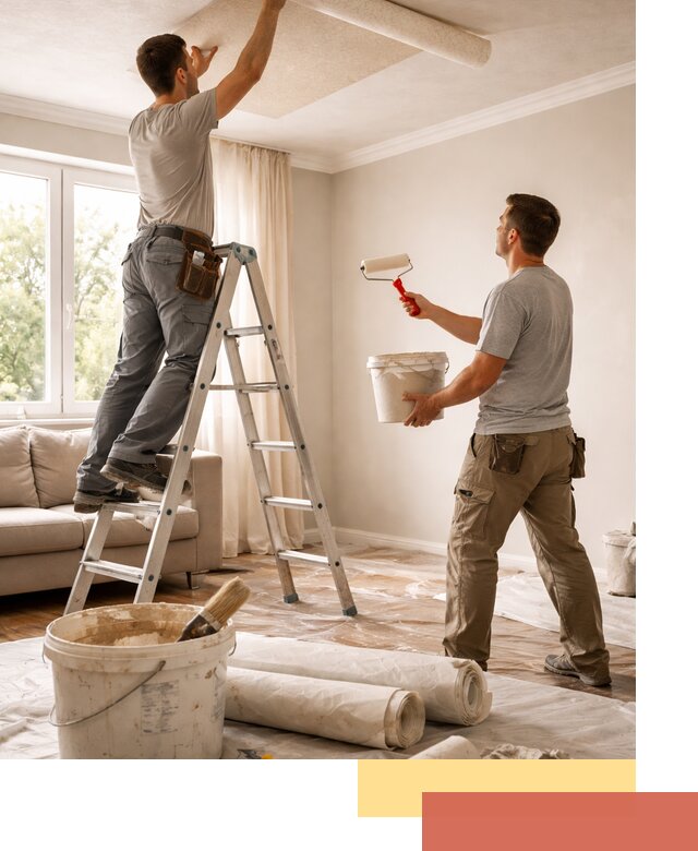 Поклейка обоев на потолок в Костроме — качественно и быстро