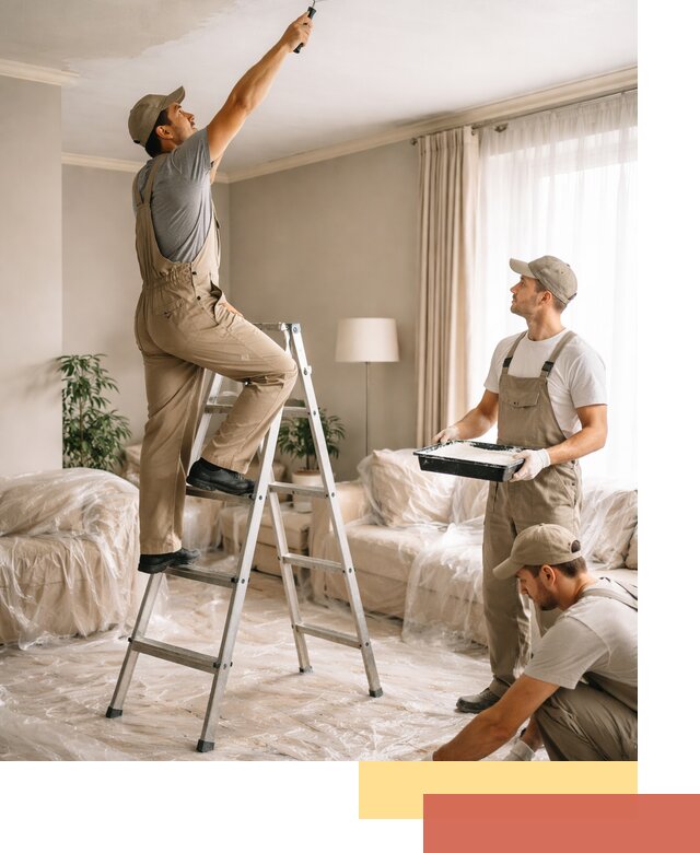 Покраска потолков акриловой краской в Костроме качественно и быстро