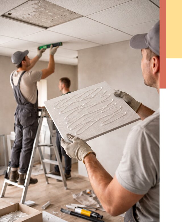 Монтаж потолочной плитки в Костроме от 4594 руб. — быстро и недорого | ОТДЕЛОЧНИК-Кст