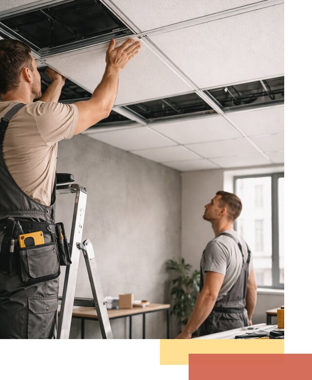 Монтаж потолочной плитки в Костроме качественно и в срок