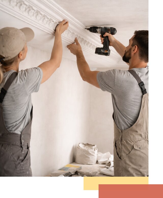 Профессиональный монтаж лепнины на потолок в Костроме