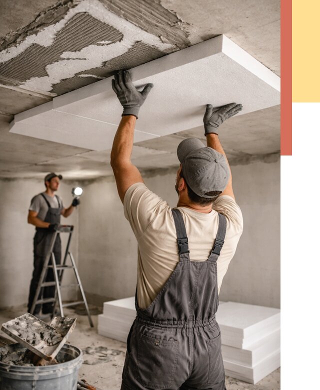 Утепление потолка пенопластом в Костроме от 4594 руб/м2 — недорого и быстро | ОТДЕЛОЧНИК-Кст